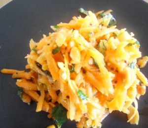 Indian Carrot and roasted peanut salad