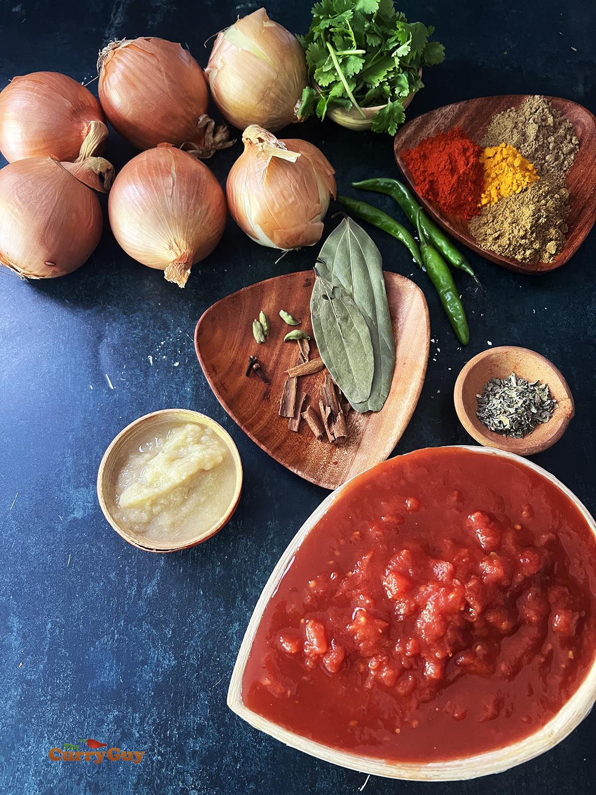 Ingredients for Indian hotel style curry gravy