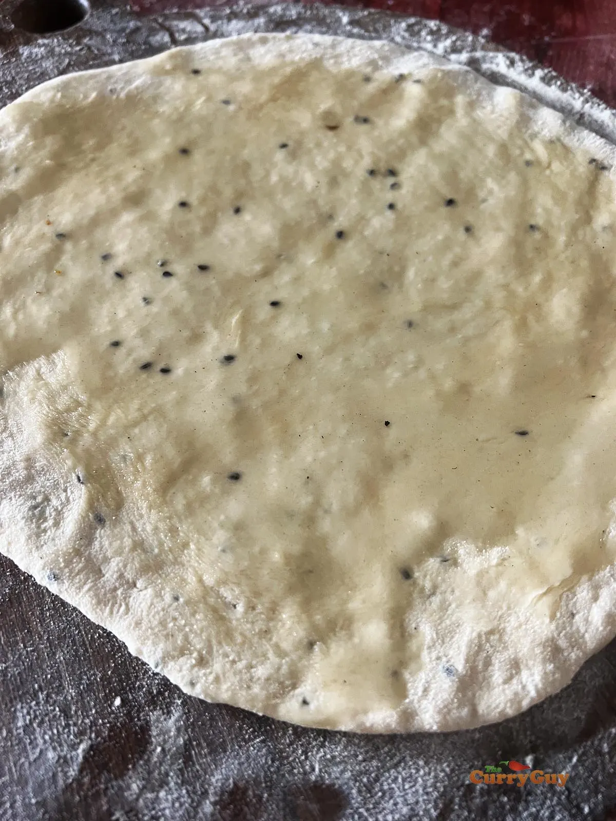 Naan brushed with oil 