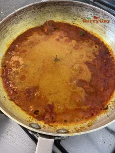 adding base sauce to the pan