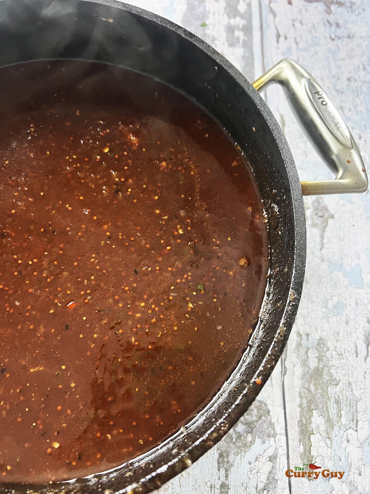 The finished barbecue sauce recipe