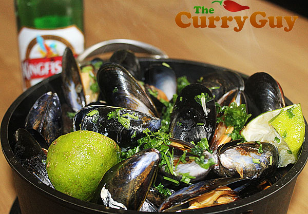 Mussels in Kingfisher beer