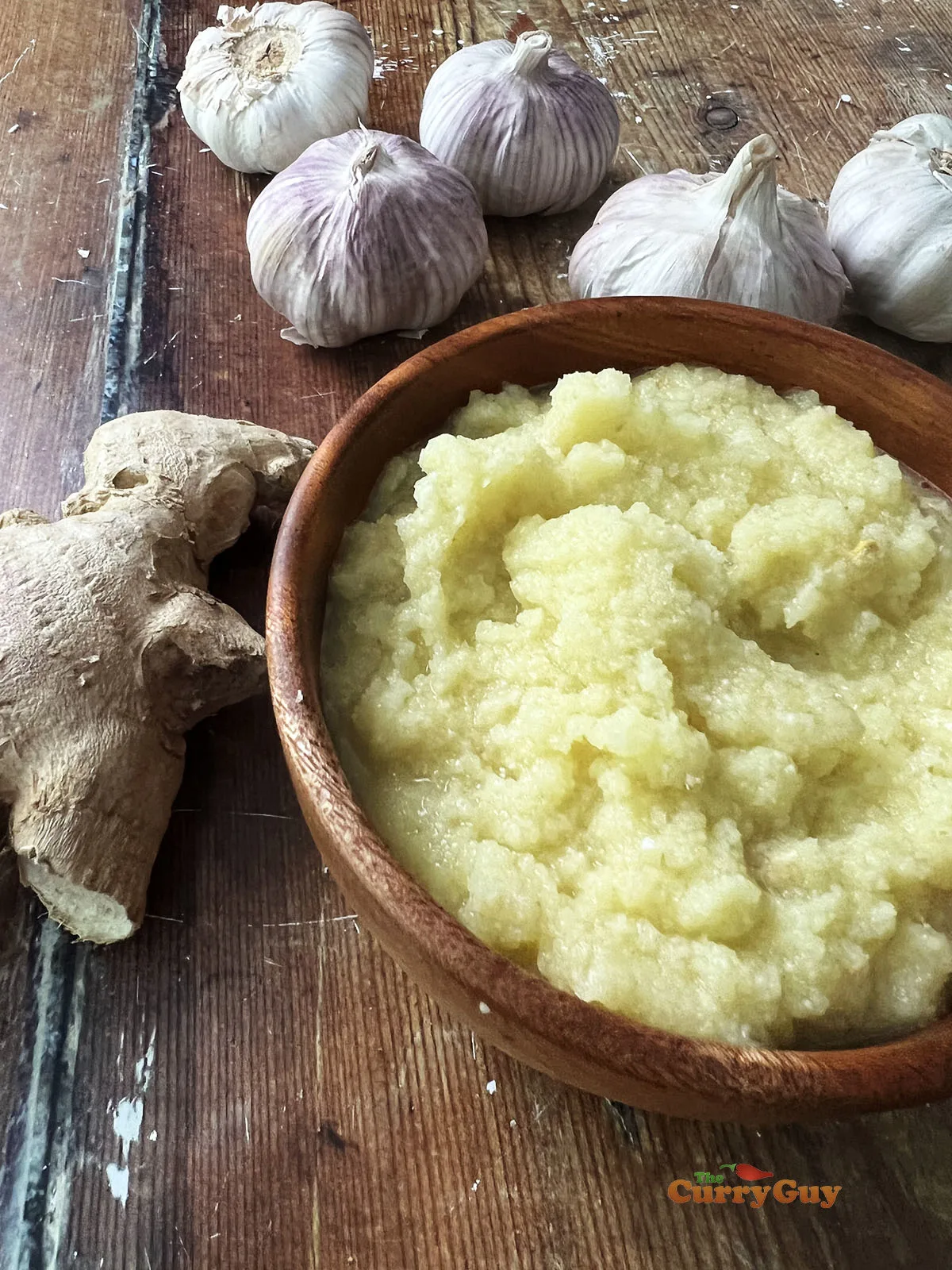 Garlic and ginger paste.