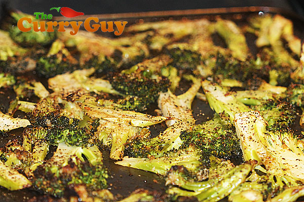 Oven roasted garam masala broccoli