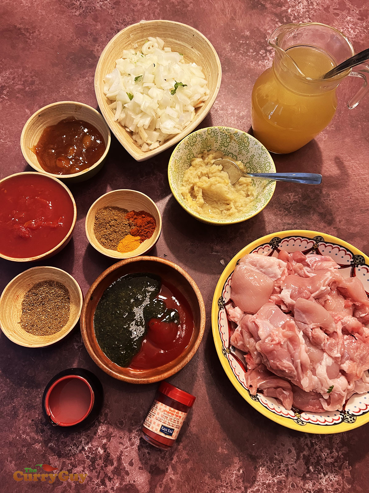Ingredients for chicken chasni