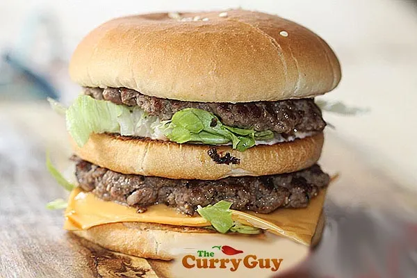 Big Mac copycat beef burger