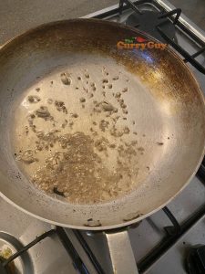 Frying whole spices