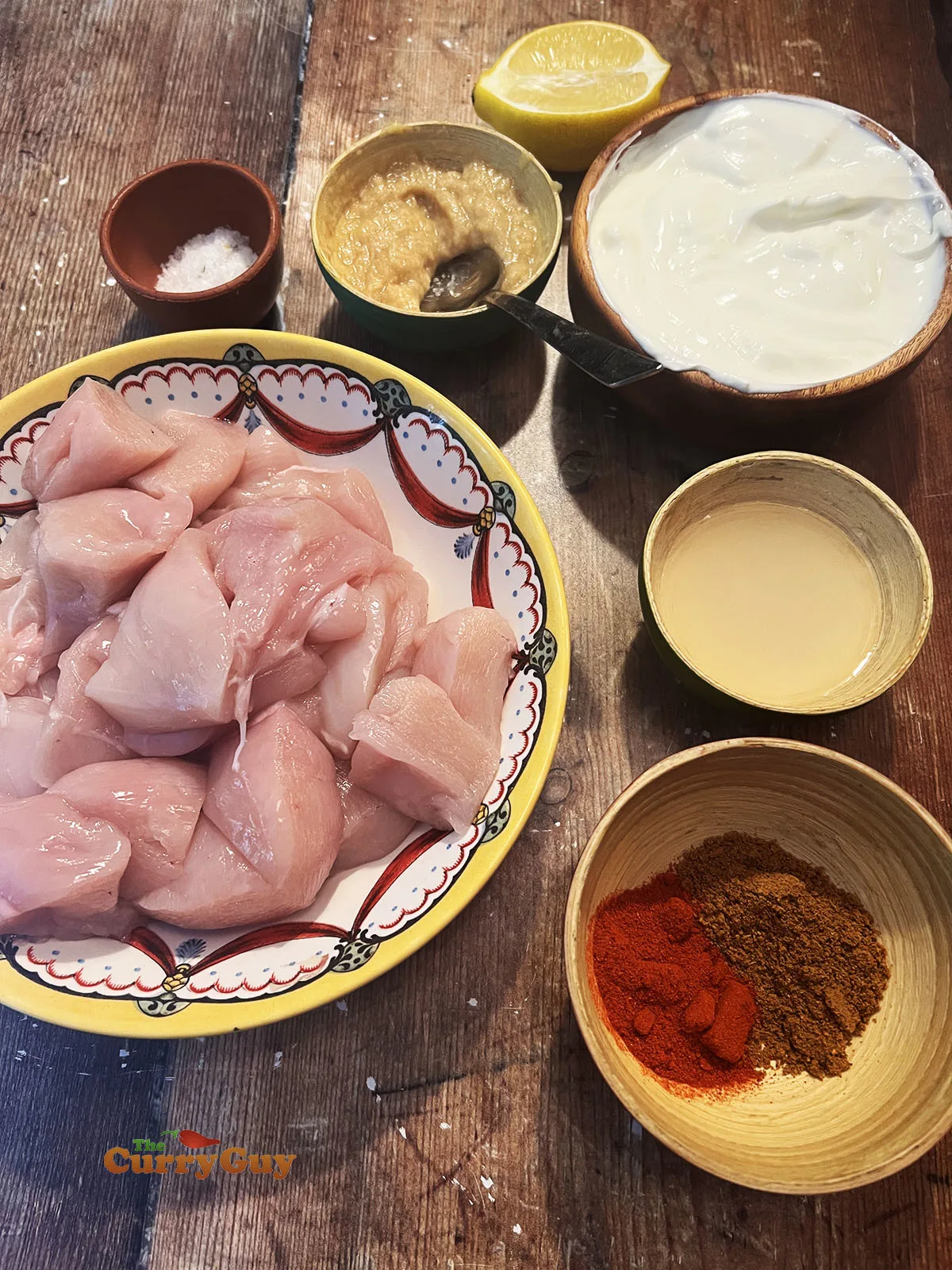 Ingredients for Pakistani chicken tikka