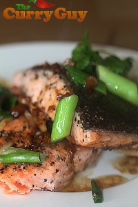 Steamed salmon recipe