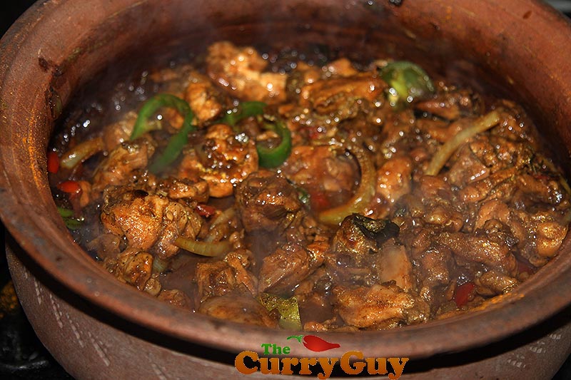 Making chicken curry