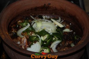 Making Sri Lankan black pepper chicken curry
