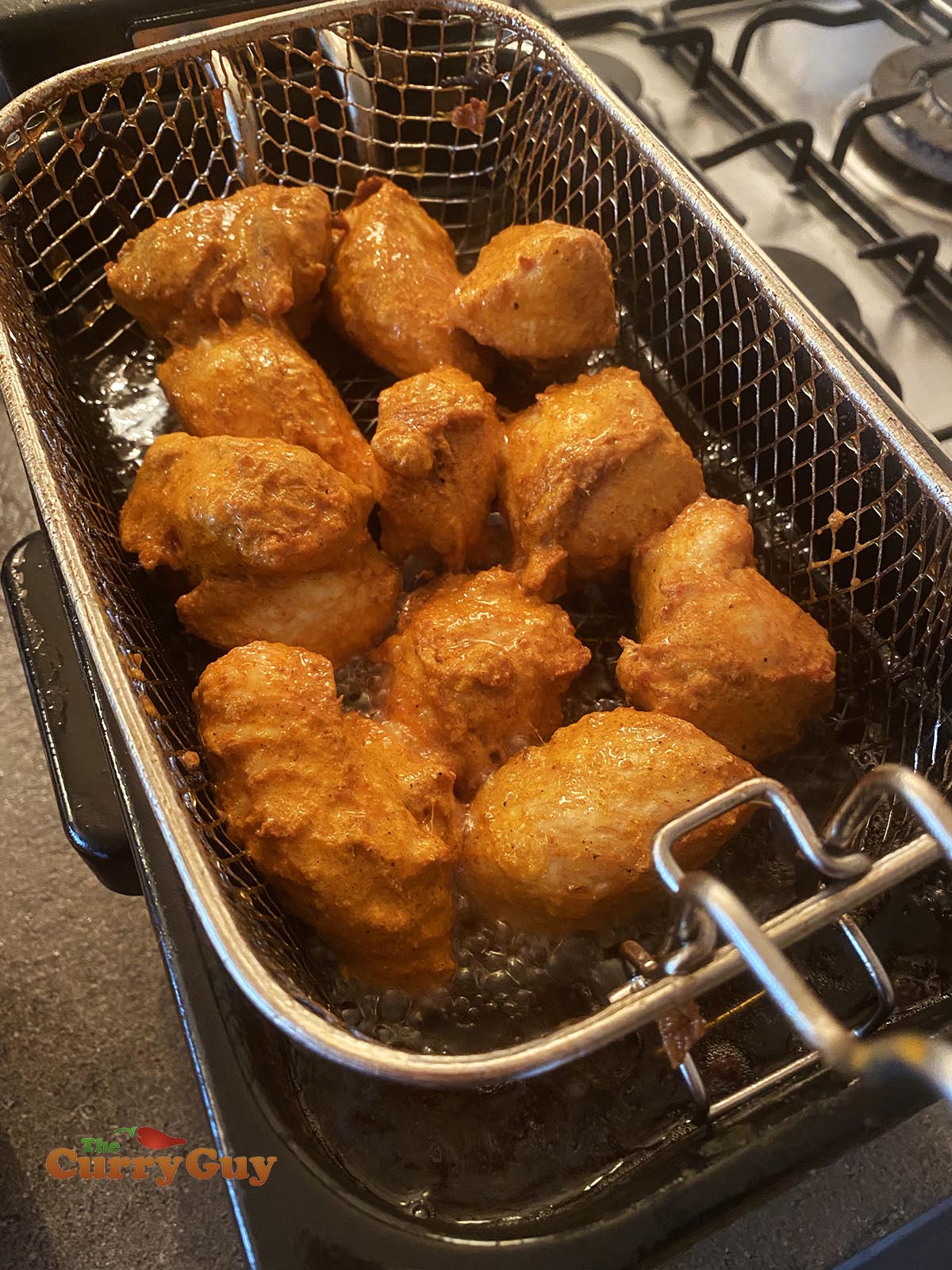Fried chicken pieces
