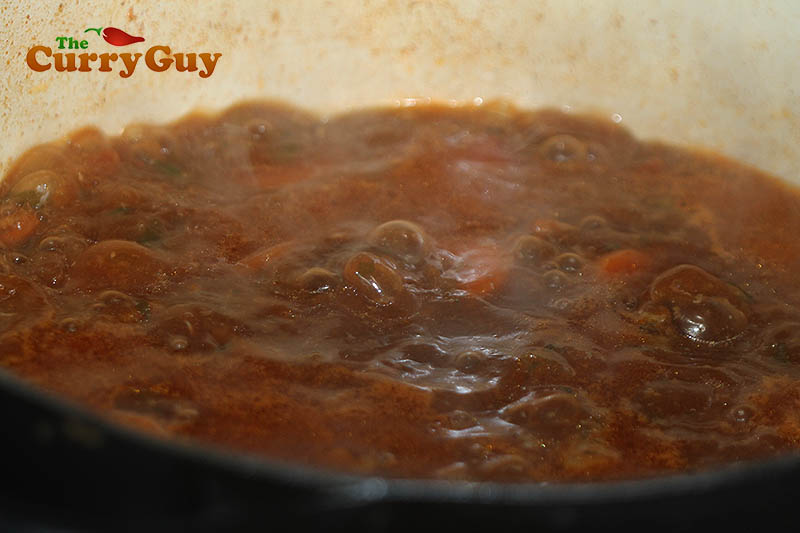 Making goat curry