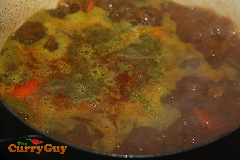 Making goat curry