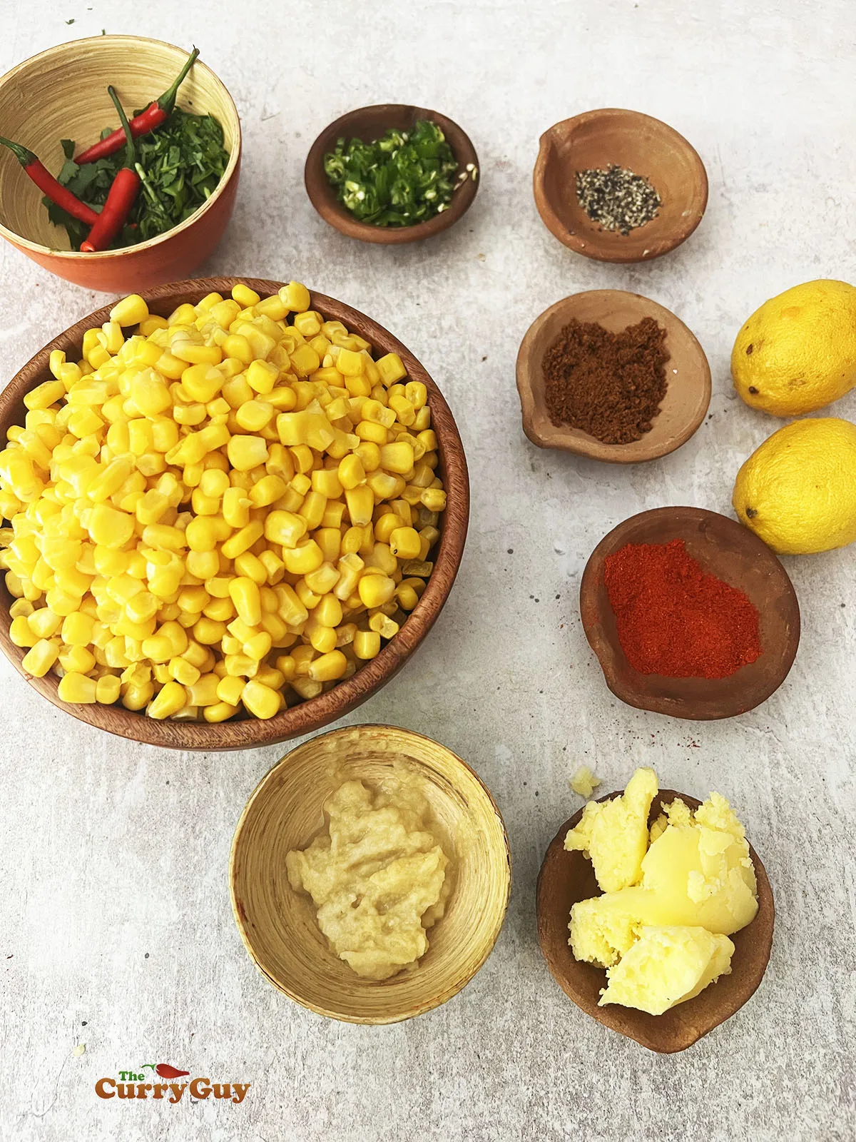 Ingredients for masala corn