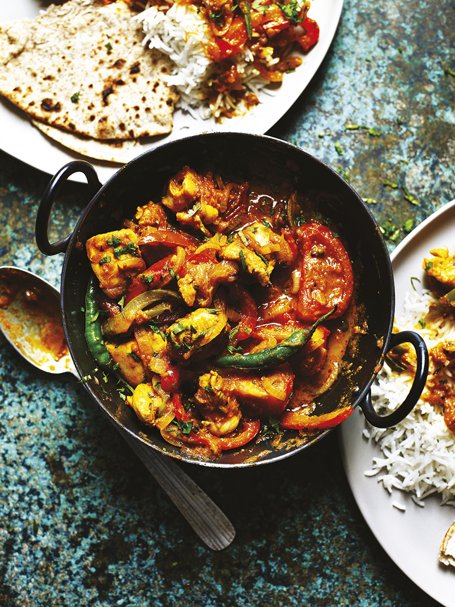 Chicken jalfrezi from the curry guy cookbook