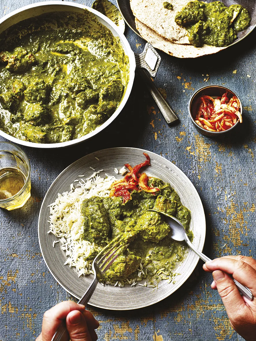 Lamb saag curry from The Curry Guy Cookbook