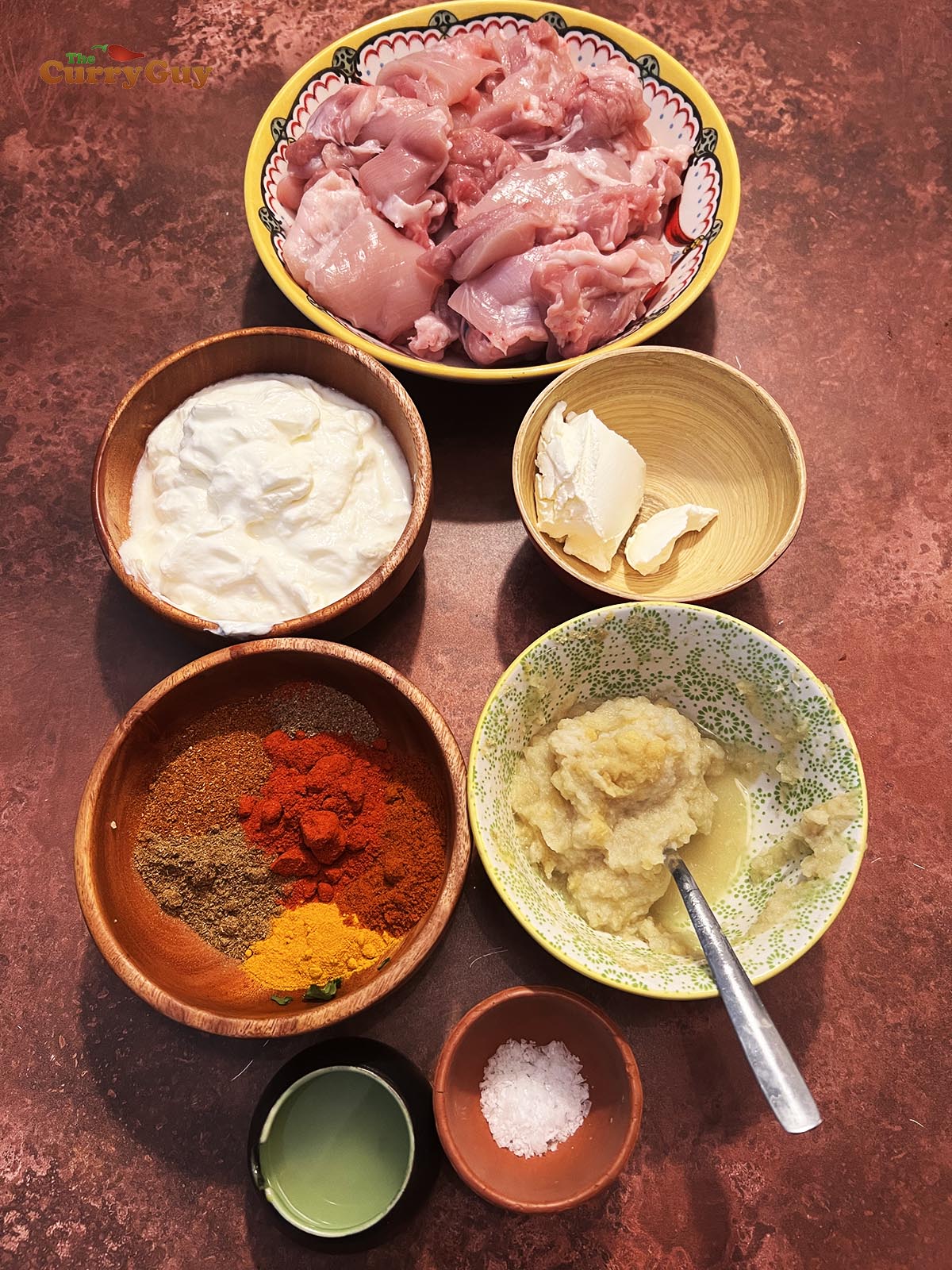 Ingredients for tandoori chicken tikka
