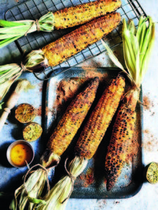 Spicy Grilled Corn on the Cob with Lime from "The Curry Guy Veggie