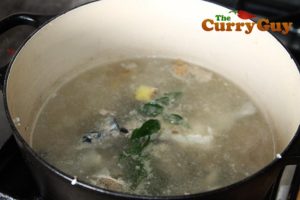 Making thenga paal soup