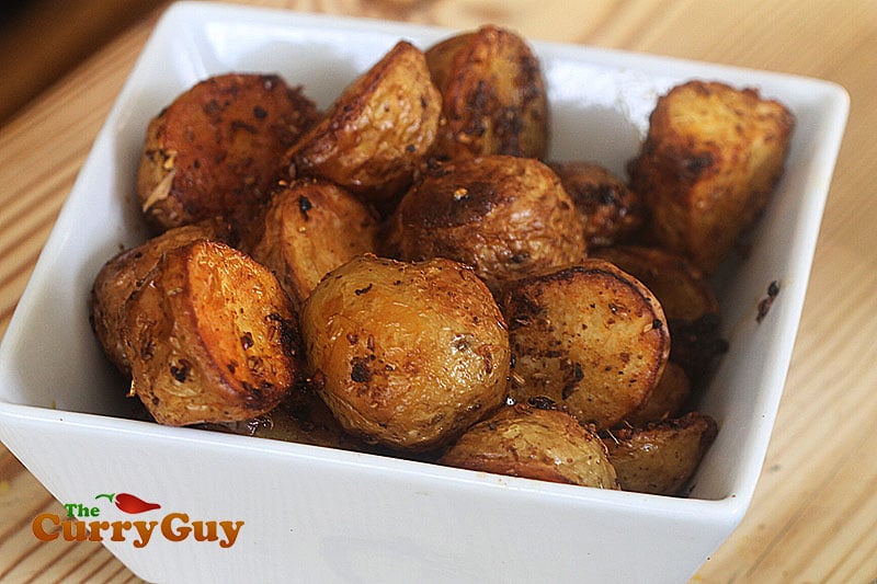 Spiced Roast New Potatoes THE CURRY GUY