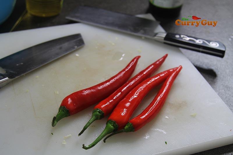 Making Thai Pickled red chillie