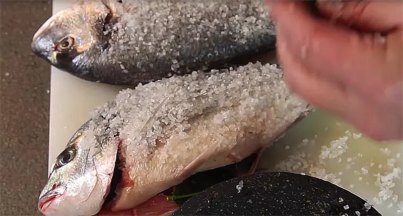 Thai salt crust fish
