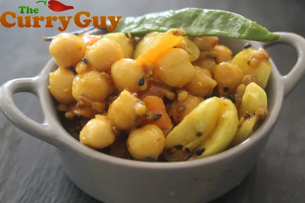 An Bangladeshi Pickle With Chickpeas, Garlic And Carrots
