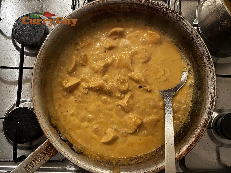 Chicken korma finished