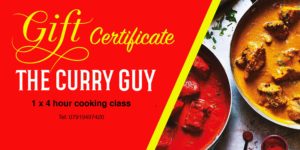 Curry Class Gift Certificate