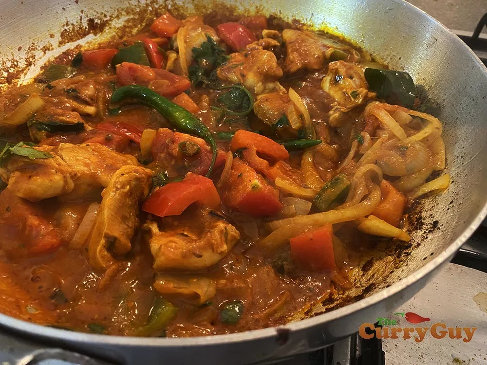 Jalfrezi curry with chicken