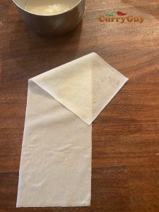 Folding samosas