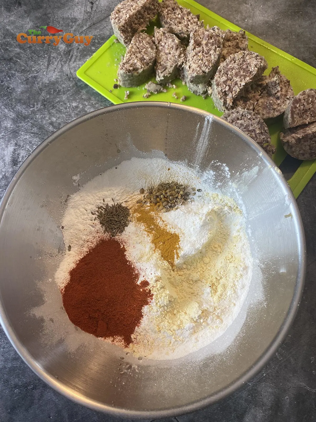Dry ingredients for haggis pakora