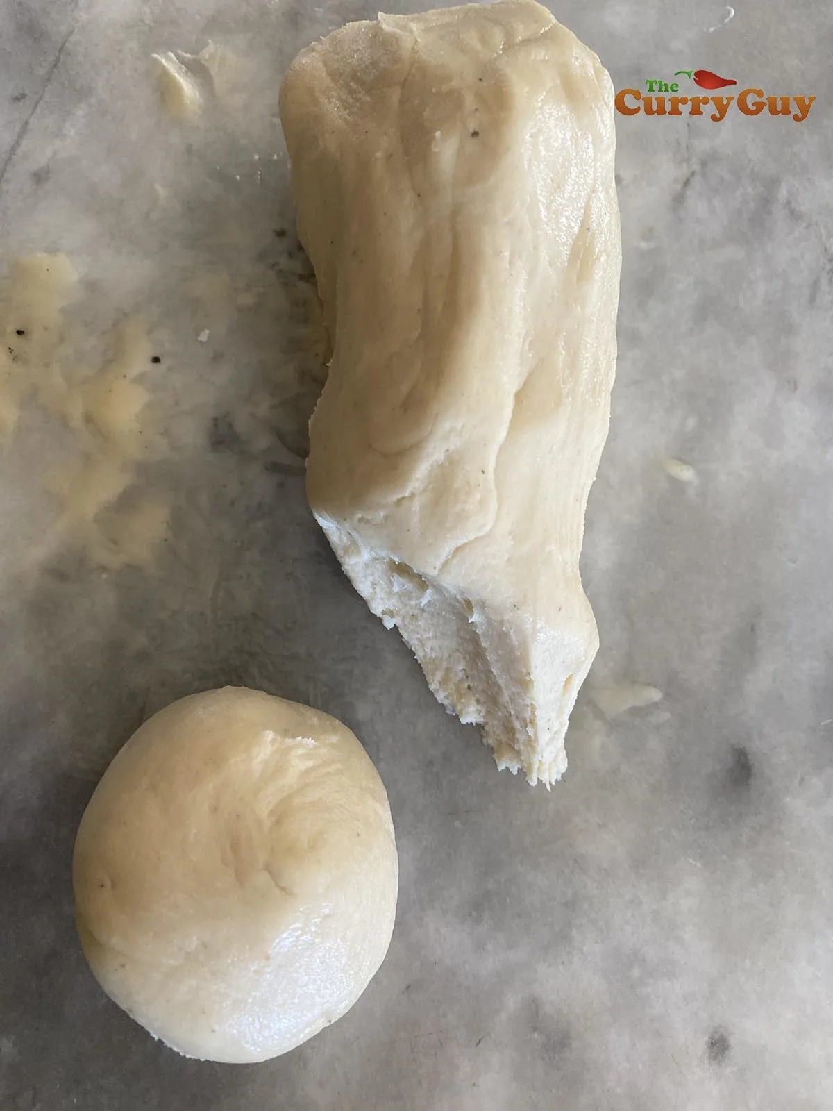 dough ready for flattening