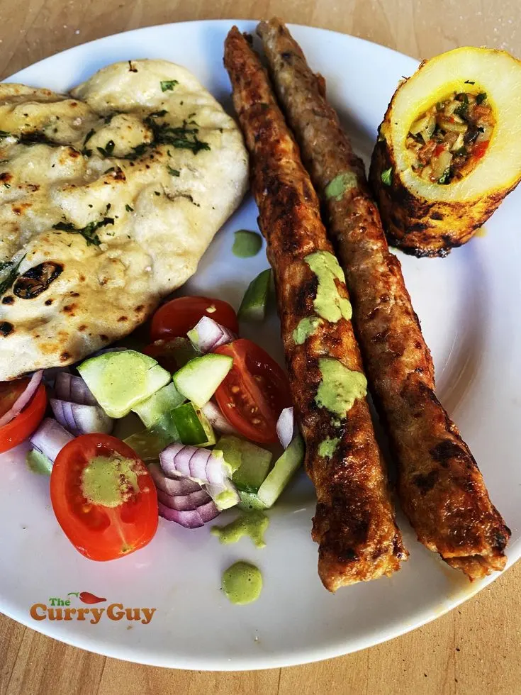 Chicken seekh kebabs