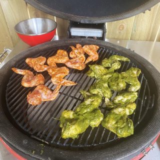 Cooking cafreal chicken wings