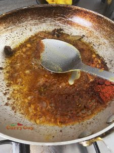 Stirring curry base