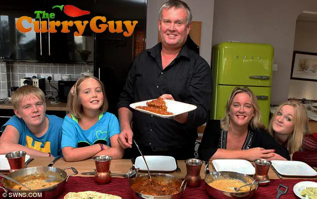 Indian food photo of The Curry Guy, Dan Toombs and family