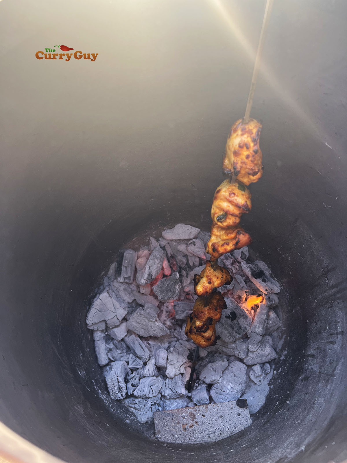 Cooking chicken kebabs