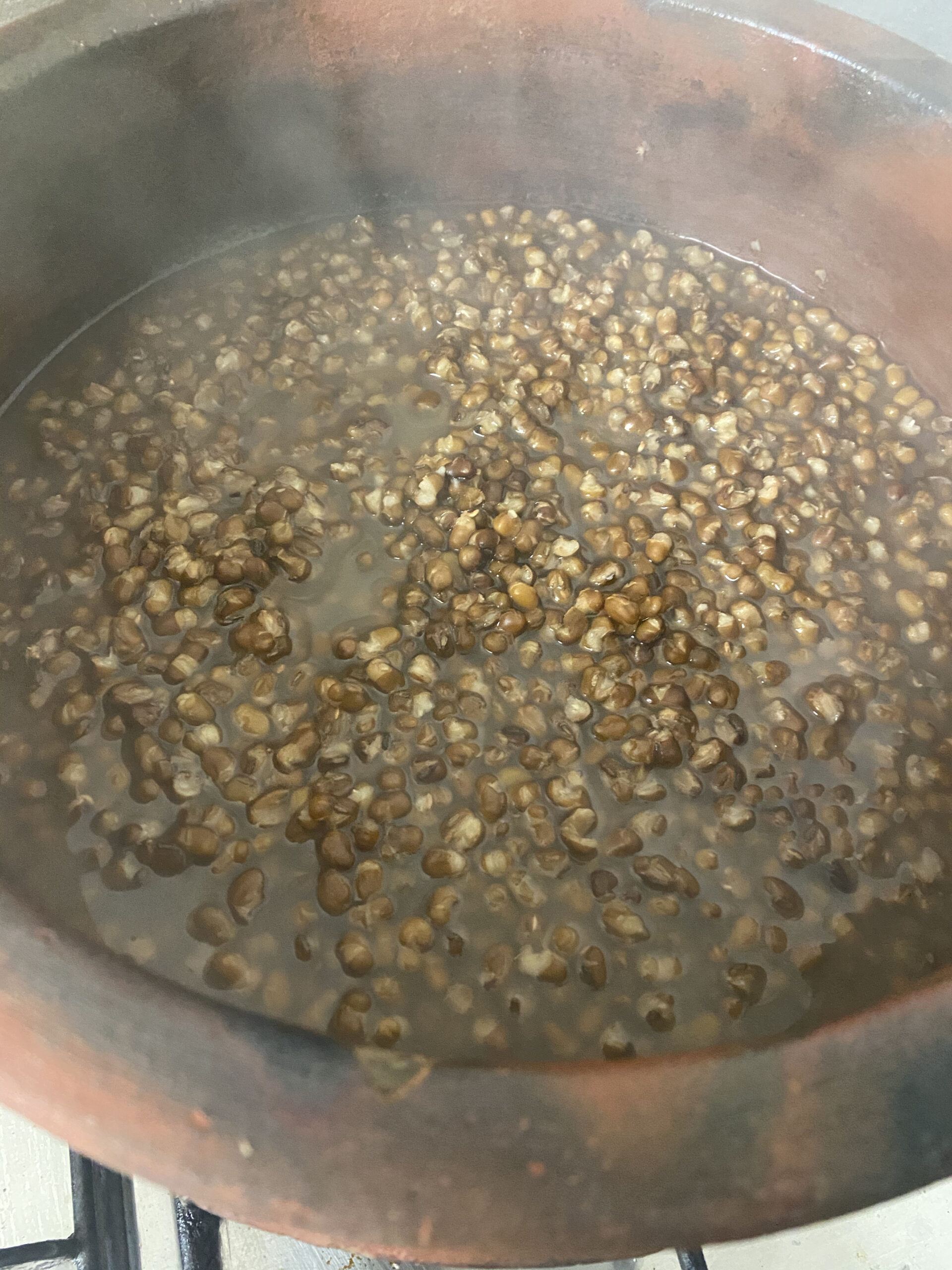 Cooked black dal