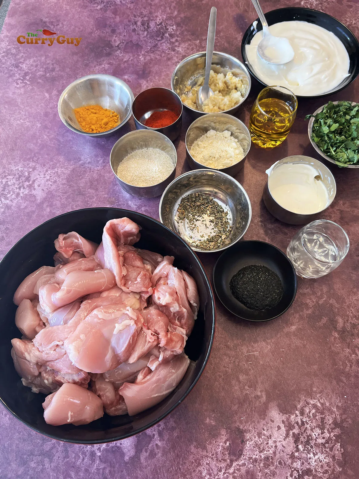 Ingredients for Afghani chicken