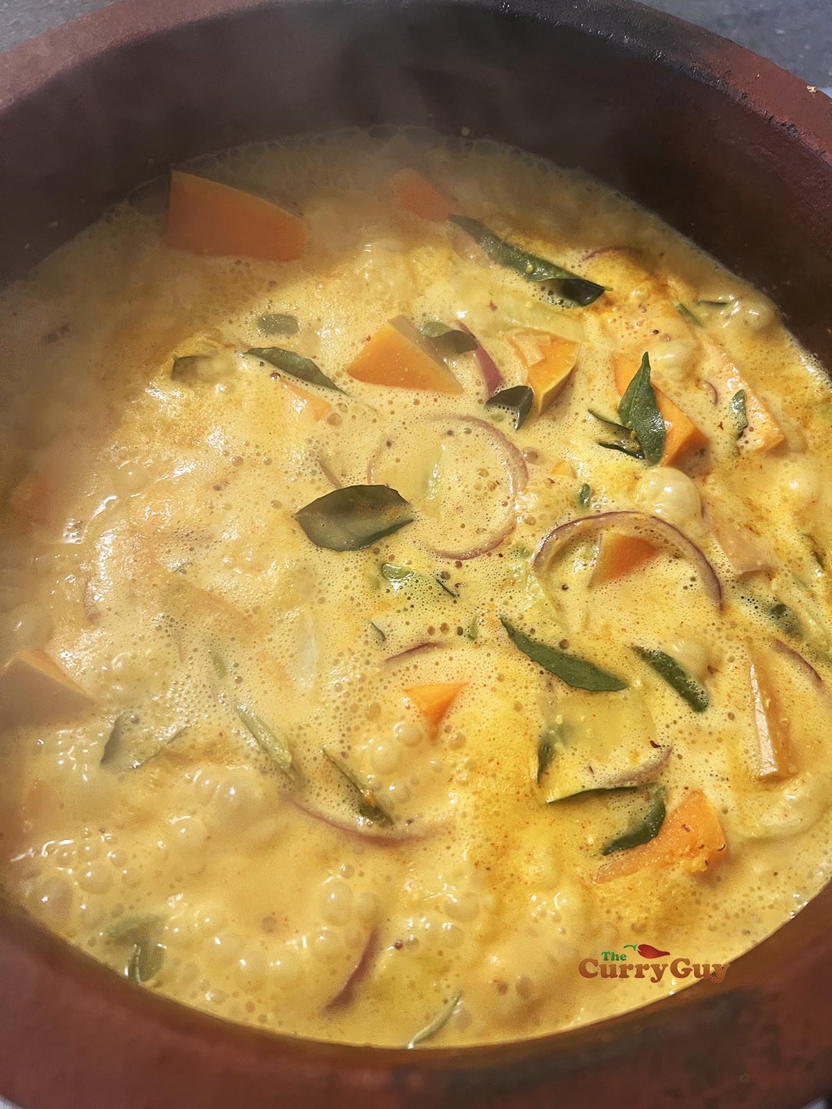 simmering butternut squash curry