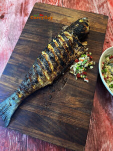 Indonesian blackened grilled fish