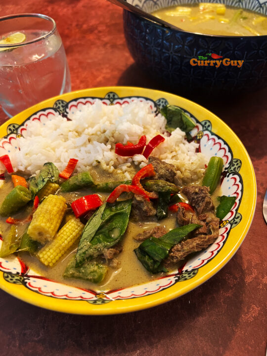 Thai beef green curry