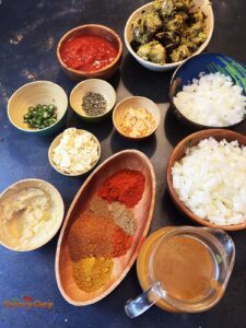 Ingredients for chicken chilli garlic from scratch