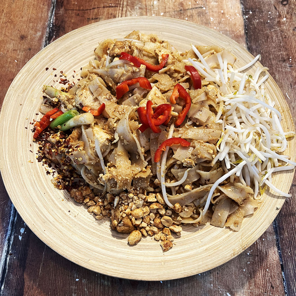 Pad Thai with peanut butter sauce