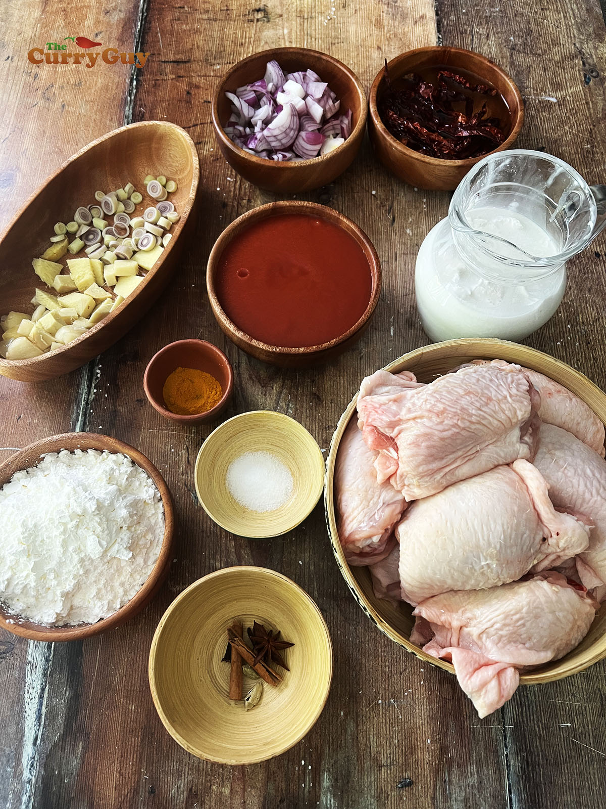 Ingredients for ayam masak merah