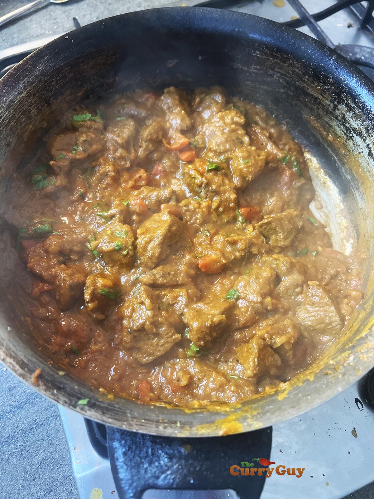 Finished lamb bhuna from scratch