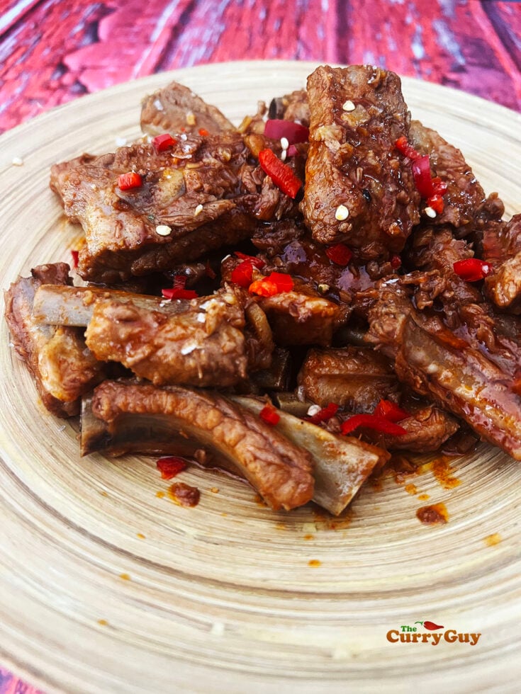Braised pork ribs
