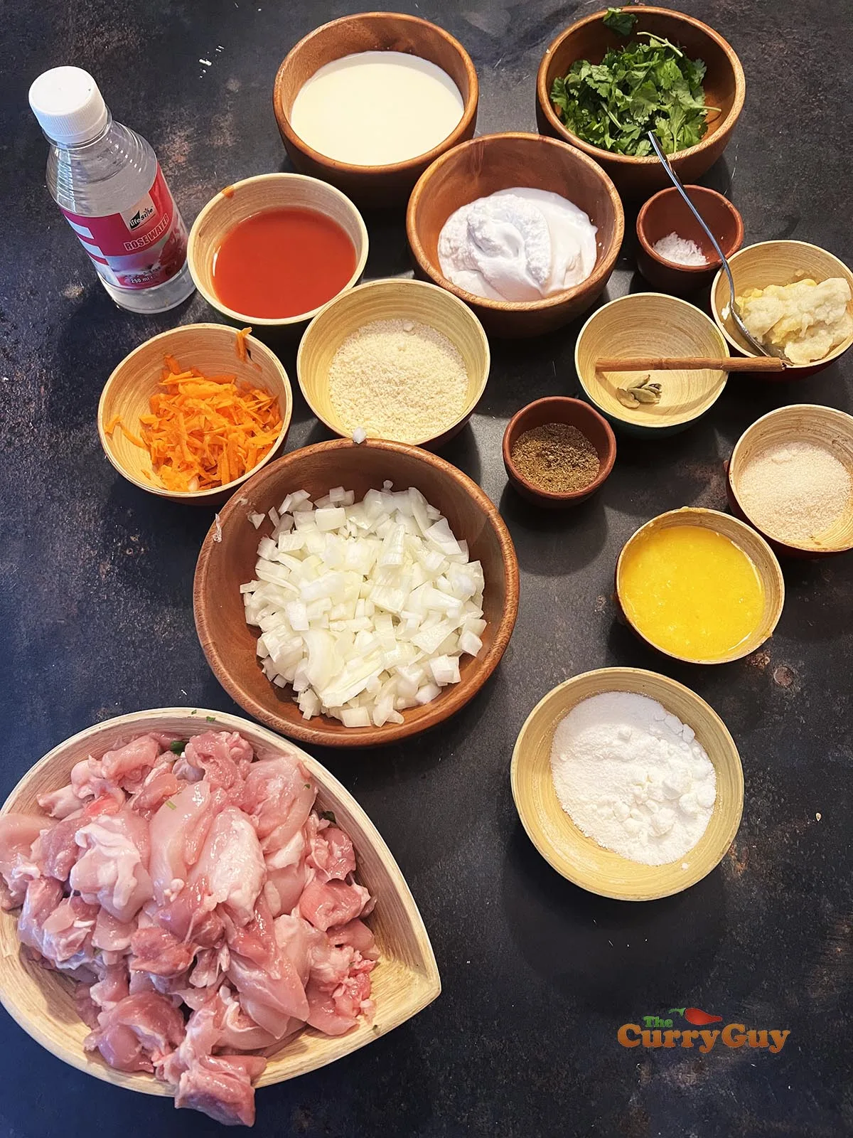 Ingredients for chicken korma from scratch